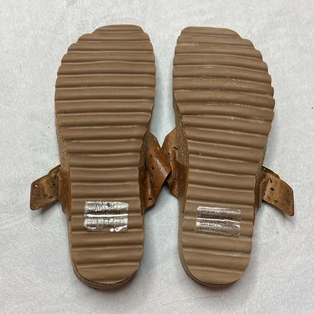 Yellow Box brown leather sandals size 8 - Picture 4 of 5